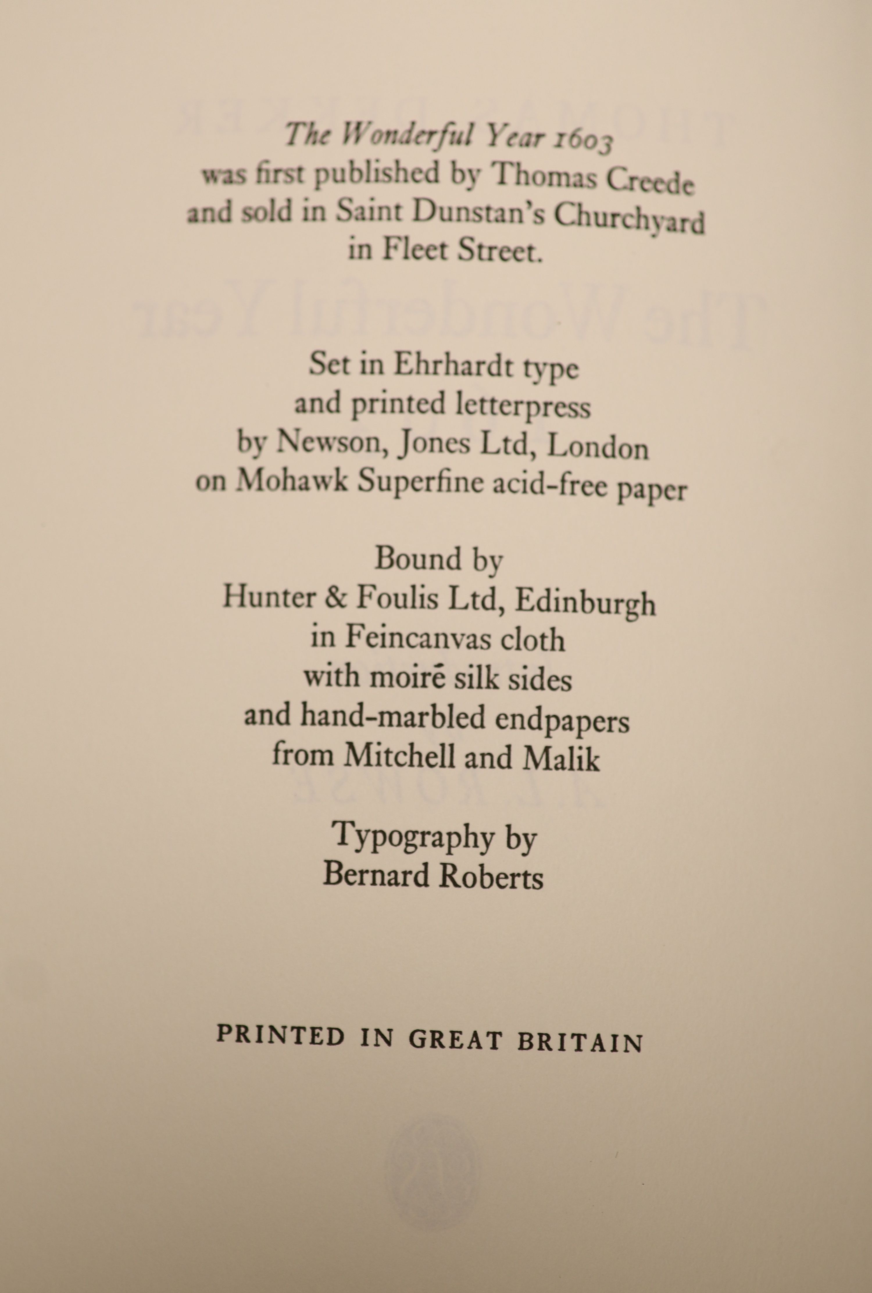 Wilmot, John, The Earl of Rochester, Perfect and Imperfect Enjoyments: Poems, quarter bound in leather with marbled boards, in a presentation box, Folio Society limited edition (edition number listed as ‘B.B’) together w
